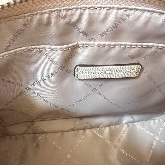 Michael Kors Jet Set Travel XL Clutch Wristlet Mirror Metallic MK Rose Gold - Picture 6 of 6